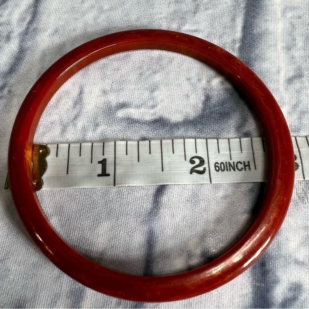 Reddish orange bakelight bracelet- tested